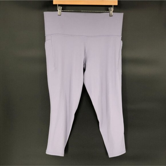 Athleta Women's Salutation Stash Pocket II 7/8 Tight Leggings 2X Gray Yoga Pants - Picture 1 of 8
